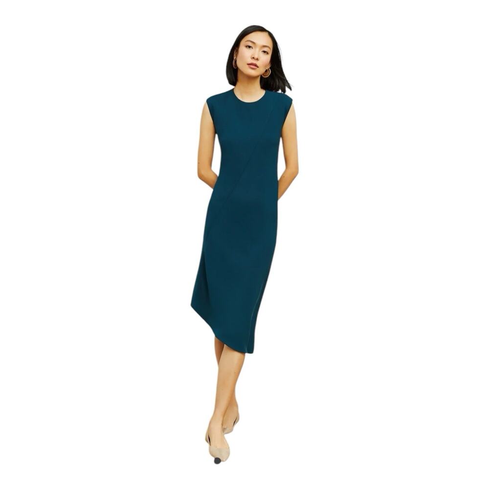 M.M.LaFleur Women’s Sleeveless Sheath Midi Dress Size 4 green Career Office work